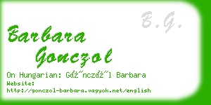 barbara gonczol business card